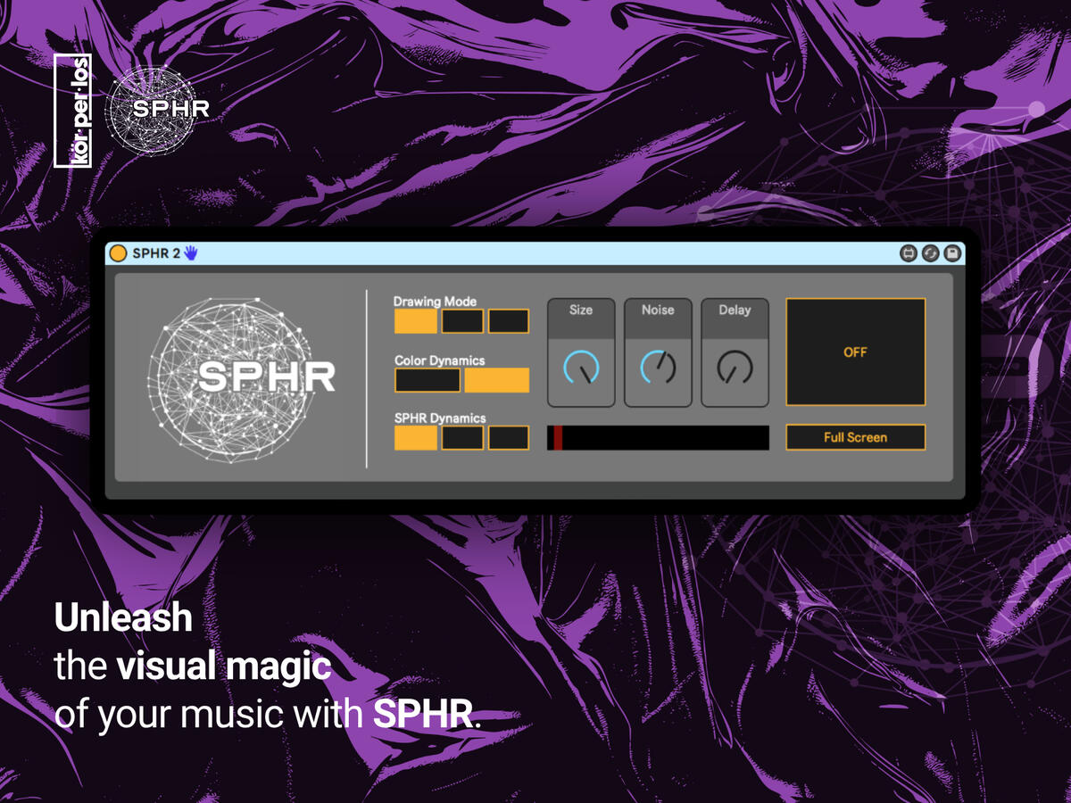 SPHR generating an audio-reactive sphere visual in Ableton Live