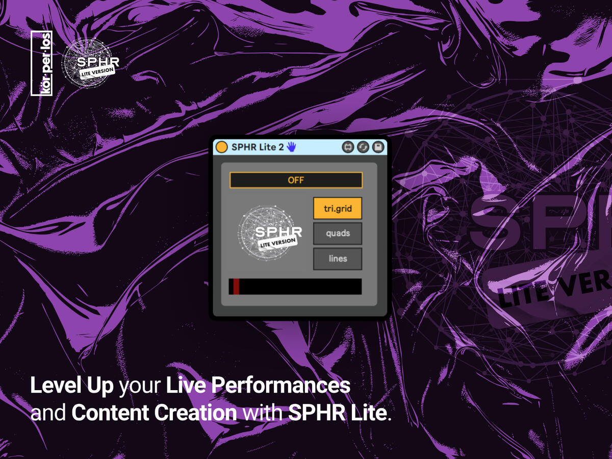 SPHR 2 SPHR generating an audio-reactive sphere visual in Ableton Live